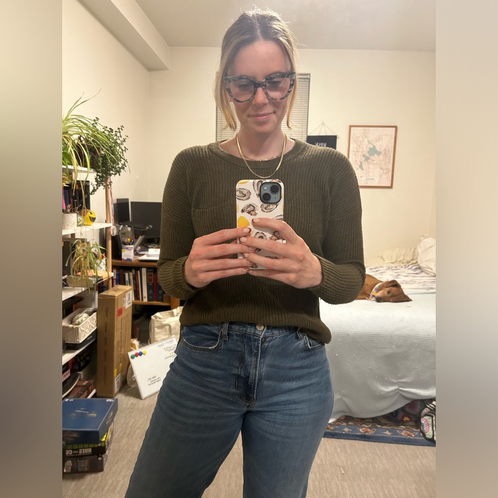 Madewell | classic Forest Green Sweater